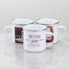 12 oz Enamel Coffee Mug - Silver