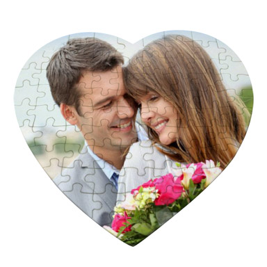 75 Piece Heart Shaped Jigsaw Puzzle