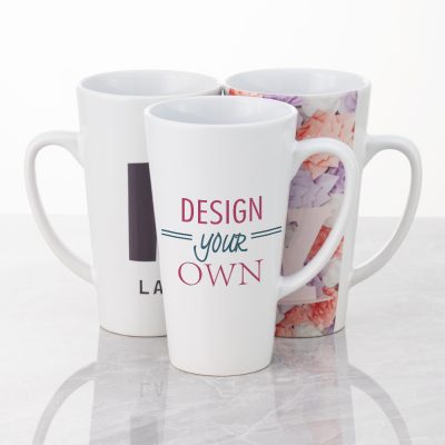 17 oz White Latte Mug