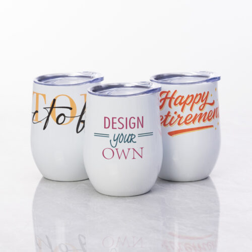 12 oz Stainless Steel Wine Tumbler with Lid