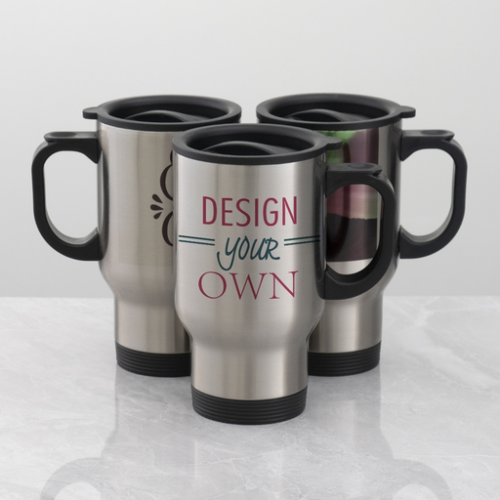 Custom Travel Coffee Mugs, 14 Oz, Personalized Photo