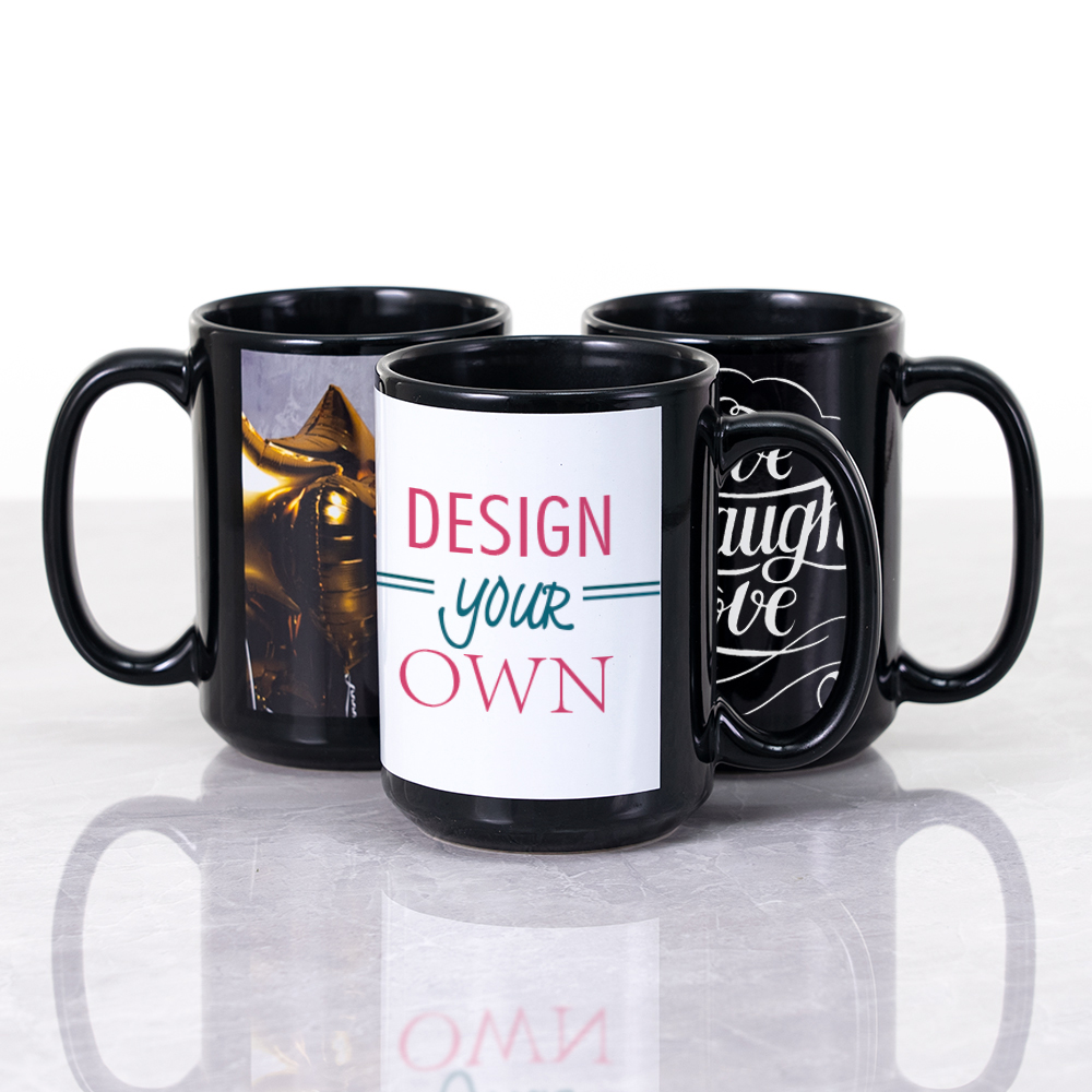 Great ideas for customizing black coffee mugs