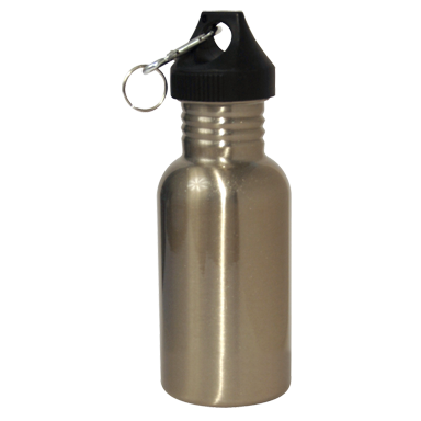 17 oz Stainless Steel Water Bottle (Silver)