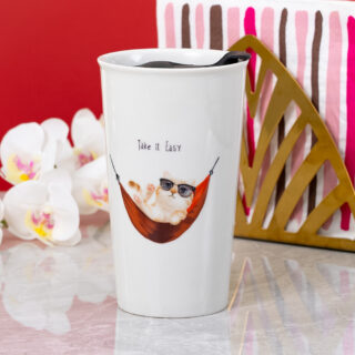 12 oz. Ceramic Travel Coffee Mug