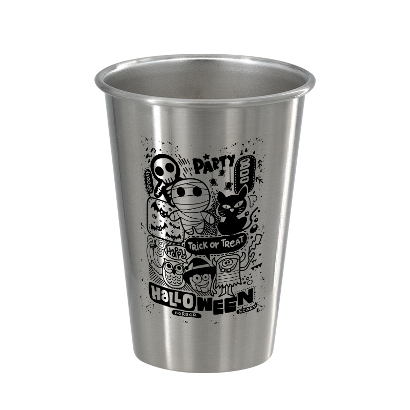 halloween-16 oz Stainless Steel Pint Glass_