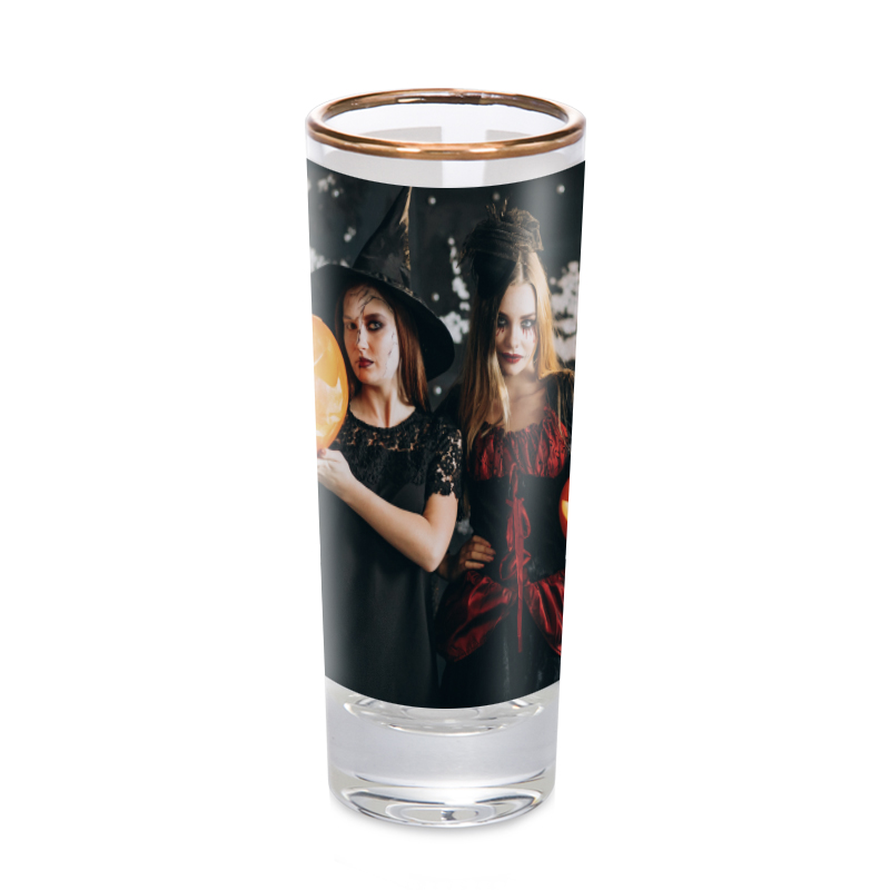 halloween-2.0 oz Gold Rim Shot Glass