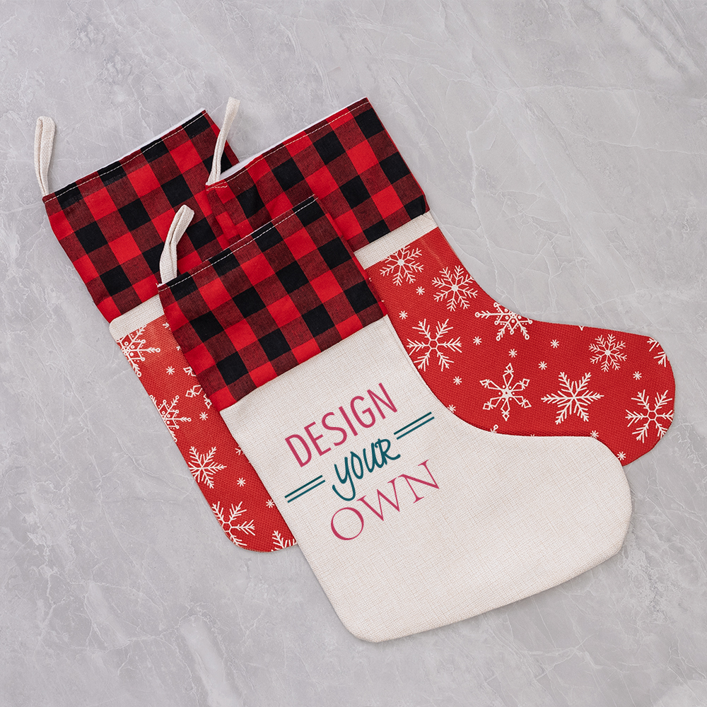 Linen Christmas Stocking