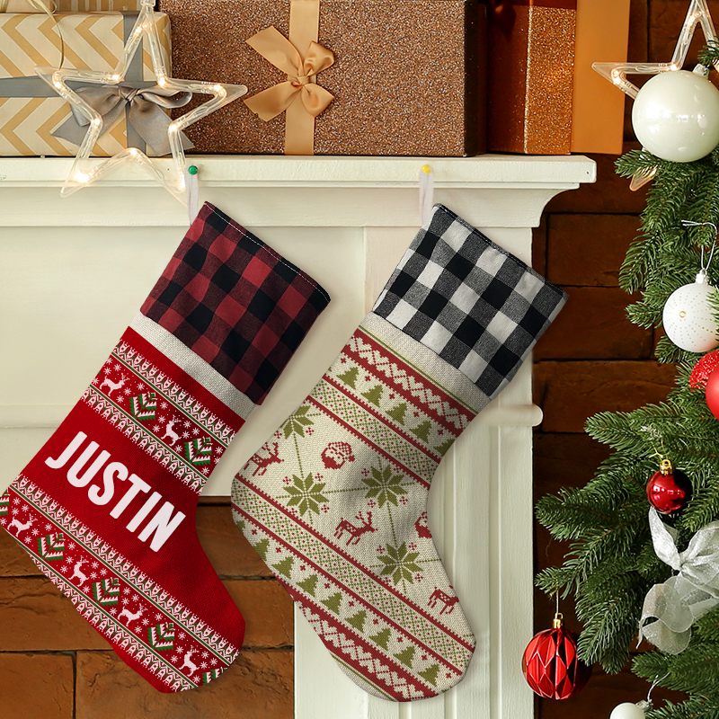 Custom Christmas Stocking Linen