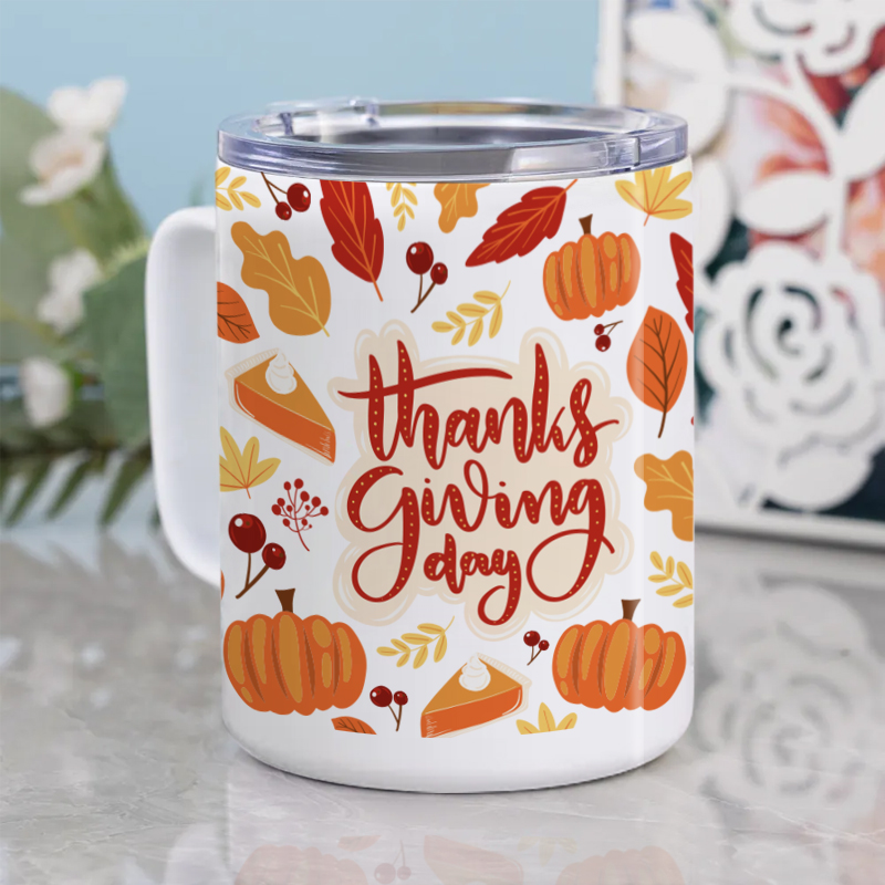 thankgiving-10 oz Stainless Steel Insulated Mug