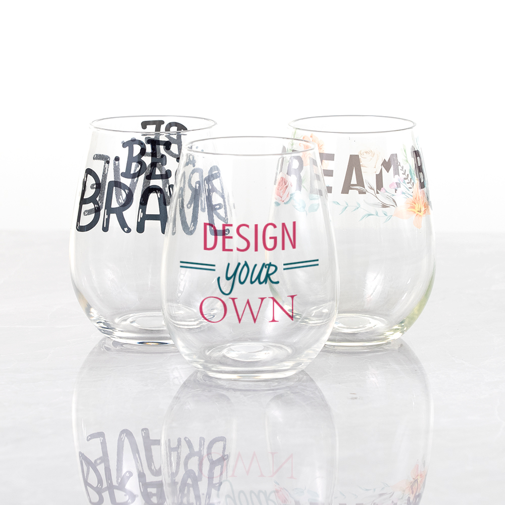 Personalized 20 oz stemless wine glass Customizable Photo Products