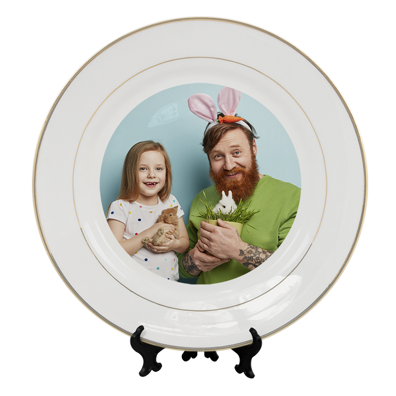 2023-easter-sale-product-image-Plate with Gold Trim