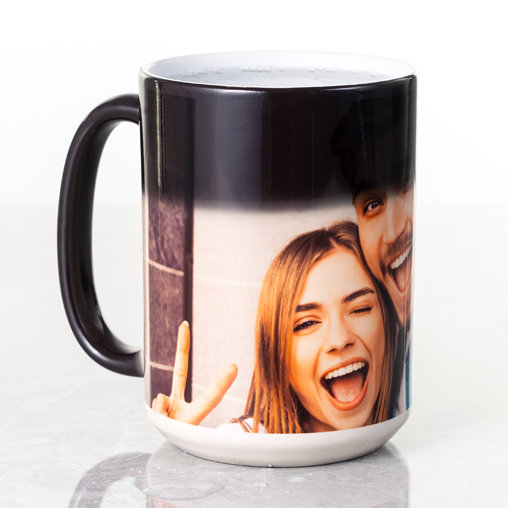 US Stock 36pcs 15oz Black Glossy Magic Mug Custom Ceramic Mugs