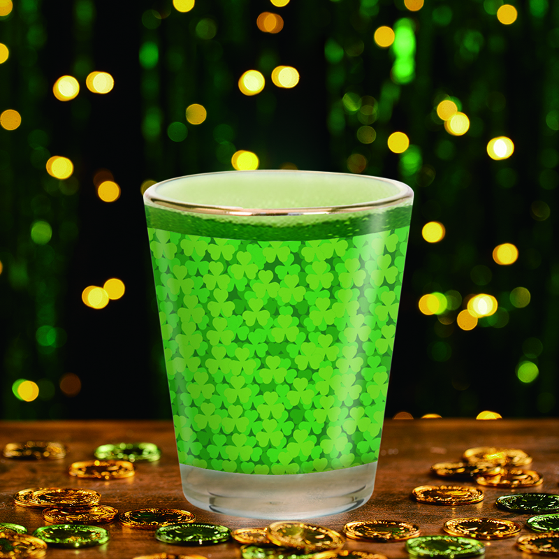 Gold Rim Shot Glasses-St. Patrick’s Day Sale