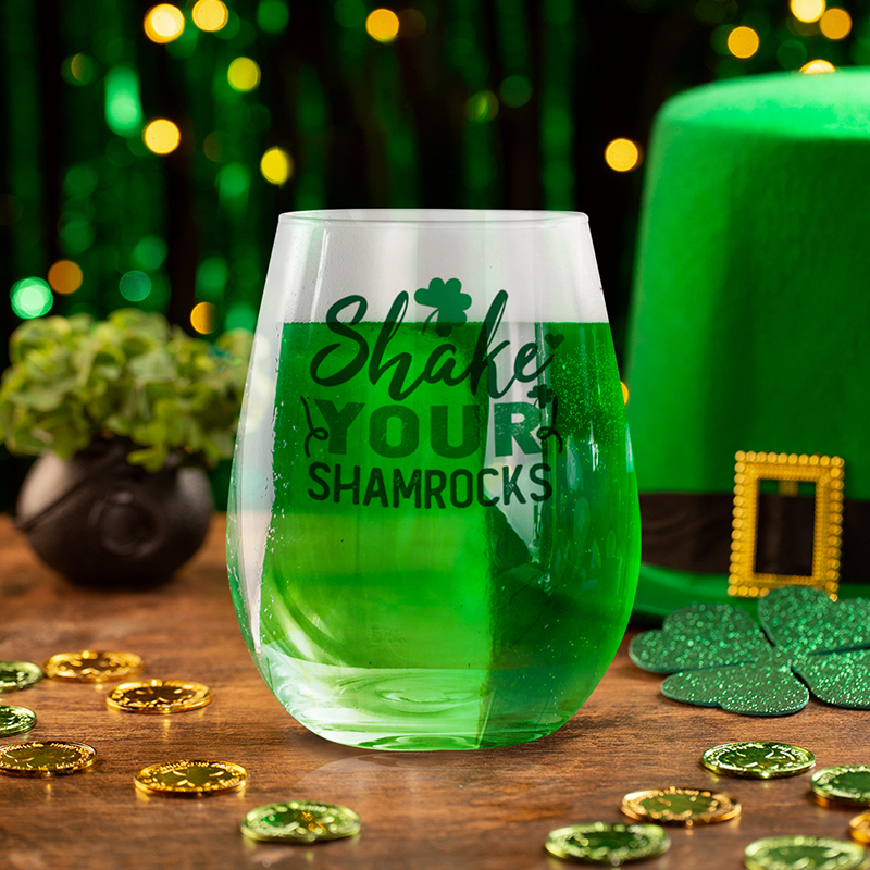 20 oz stemless wine galss-St. Patrick’s Day Sale