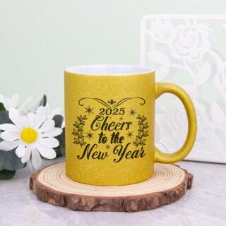 11 oz Gold Metallic Ceramic Mug2