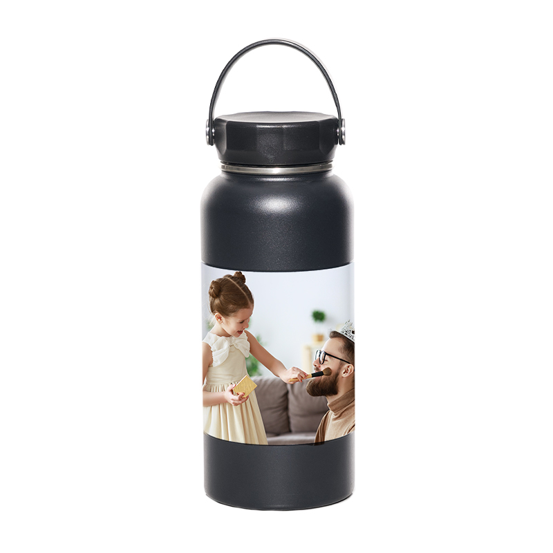 father's day_32 oz Black Water Bottle