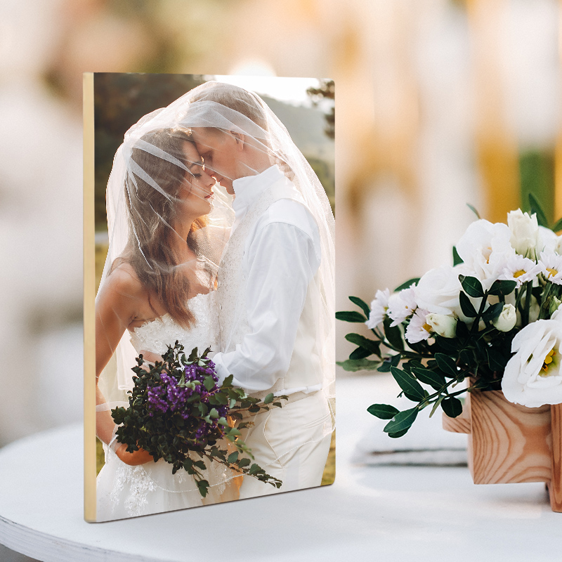 wedding_Photo Tile w_ Cherry Frame – Medium Rectangle