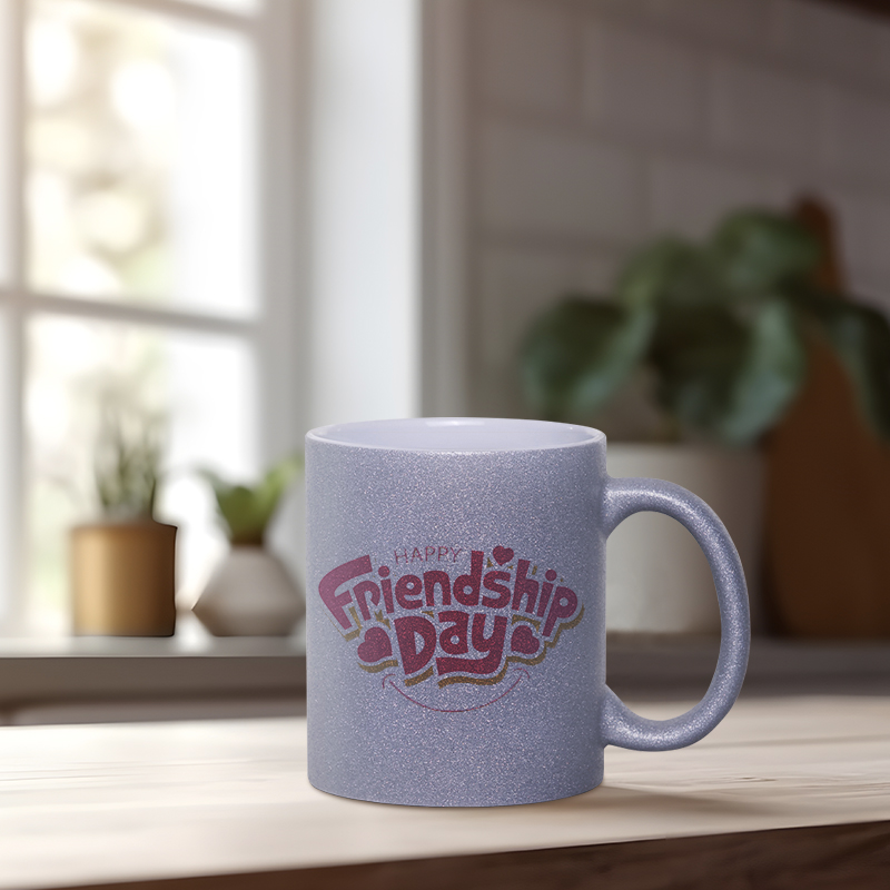 Friendship Day_11 oz Silver Metallic Ceramic Mug