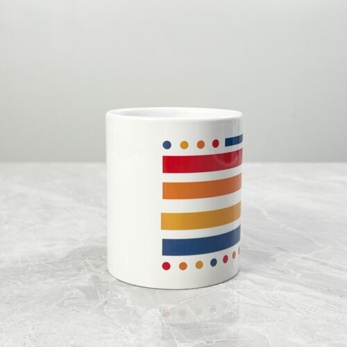 Life Happens Coffee Helps Retro-Colored Mug
