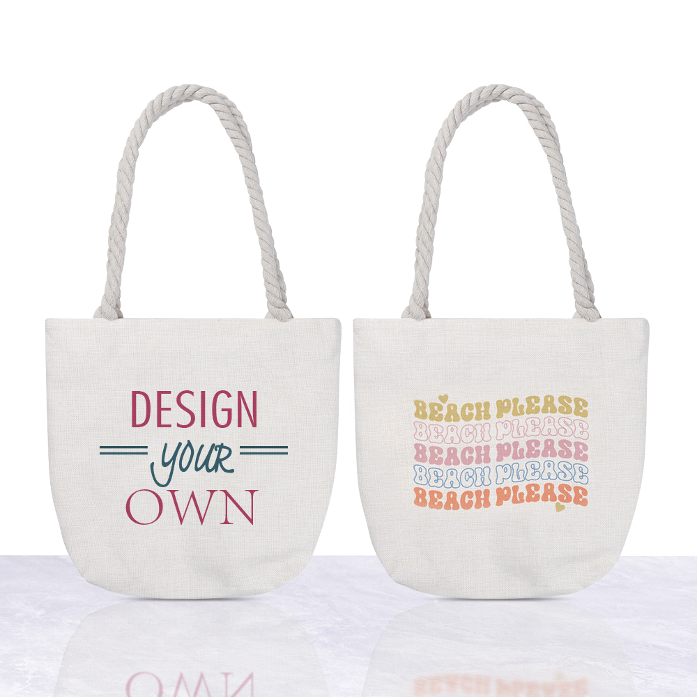 Canvas bag with rope handles sales