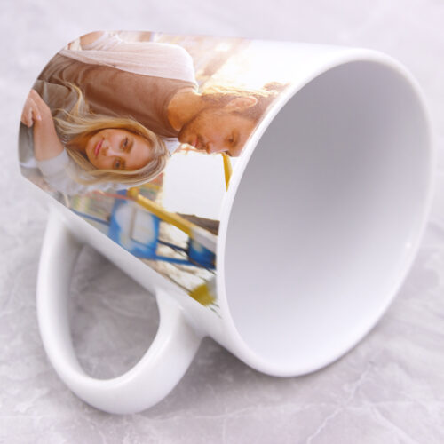 12 oz Custom Latte Mug | Personalized White Latte Mug | VivoPrint