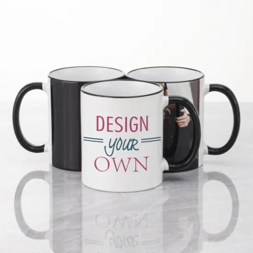 11 oz Rim & Handle Mug - Black