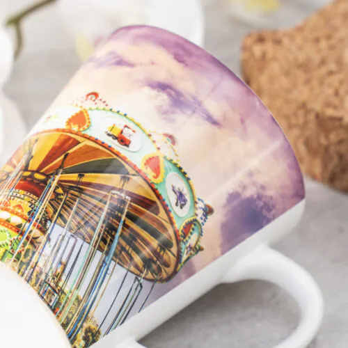 12 oz White Latte Mug