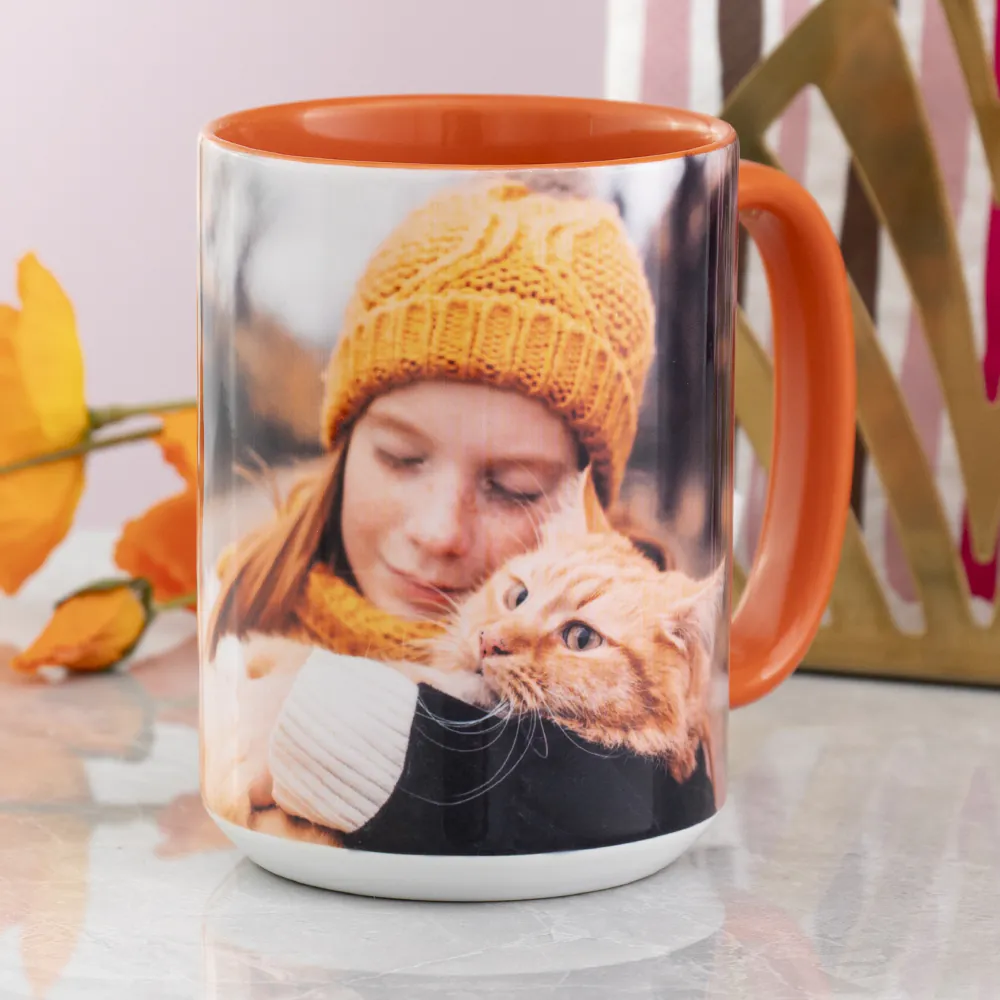 15 oz Combo Color Mug - Orange