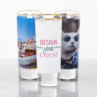 2.0 oz Gold Rim Shot Glass
