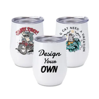 12 oz Stainless Steel Insulated Wine Tumbler with Lid