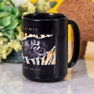15 oz. Black Coffee Mug