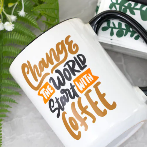 15 oz Rim & Handle Color Mug