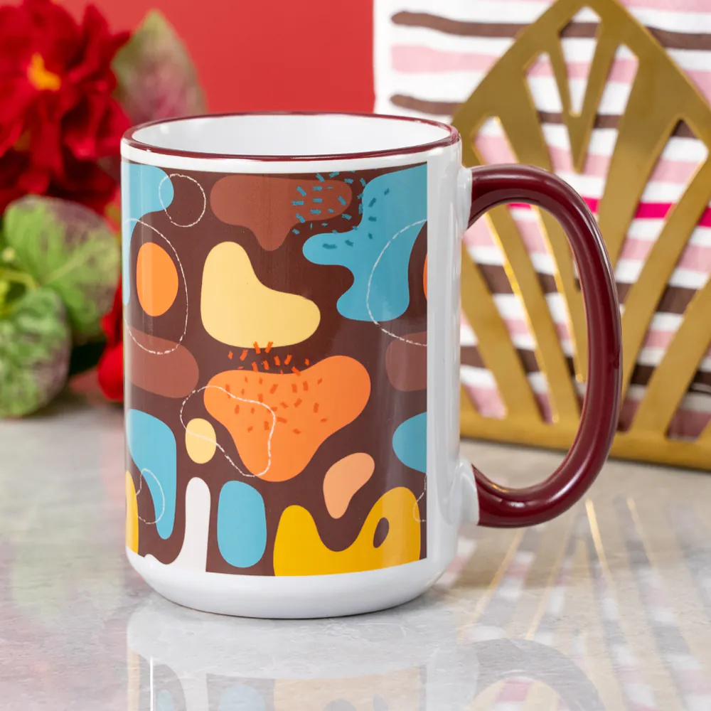 15 oz Rim & Handle Color Mug