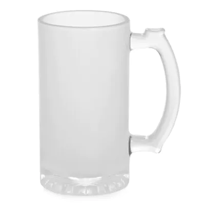 16 oz Frosted Glass Beer Stein