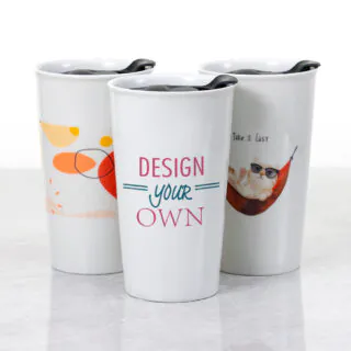 12 oz. Ceramic Travel Coffe Mug
