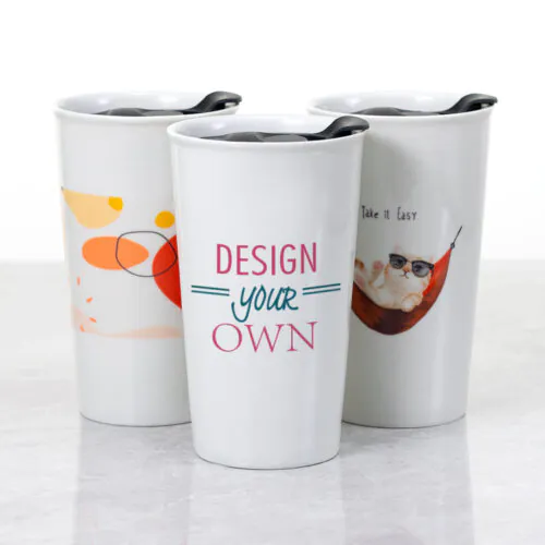 12 oz. Ceramic Travel Coffe Mug