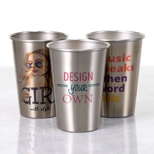 16 oz Stainless Steel Pint Glass