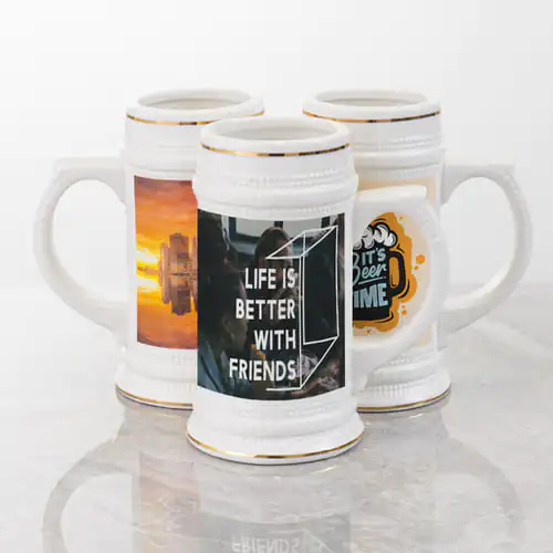 friendship-Ceramic-Beer-Stein-with-Gold-Rim