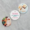 3" Ceramic Round-Shaped Ornament