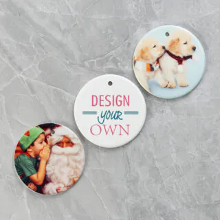 3" Ceramic Round-Shaped Ornament
