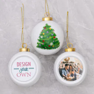 Ceramic Ball Ornament - Xmas Tree