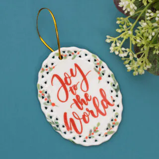 Ceramic Doily Photo Ornament