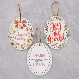 Ceramic Doily Photo Ornament