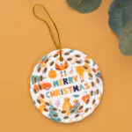 Ceramic Oval Doily Ornament