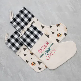 Linen Christmas Stocking