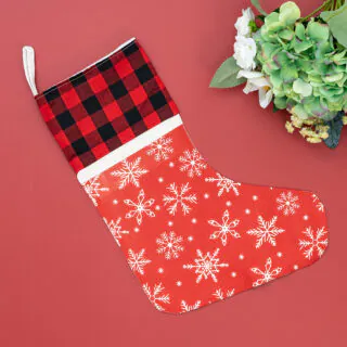 Linen Christmas Stocking