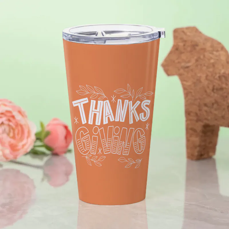 thankgiving-16 oz Stainless Steel Insulated Tumbler