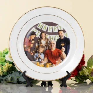 Plate with Gold Trim – Medium