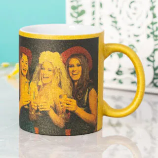 11 oz Gold Metallic Ceramic Mug