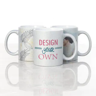 11 oz Silver Metallic Ceramic Mug